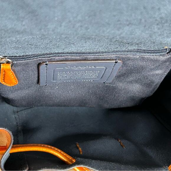 Coach Orange Leather Mini Backpack - Coach